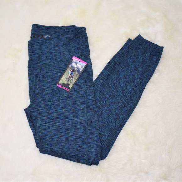 Zoic Women Athletic Tights Legging Size XL Cycling Blue Active Sports High Waist - Picture 2 of 15